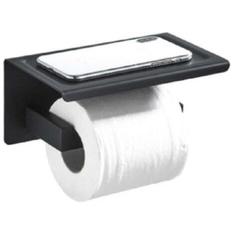Distributeur papier WC avec étagère LOFT-GAME noir mat - Noir