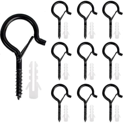 Lot de 10 crochets de suspension à vis faciles à détacher pour guirlandes lumineuses de Noël (1/5)