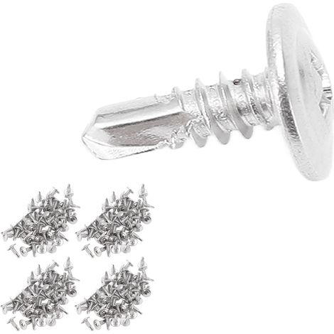 Lot de 200 vis autoperceuses M4.2x13, tête ronde avec rondelle, inox, kit de fixation. (1/5)