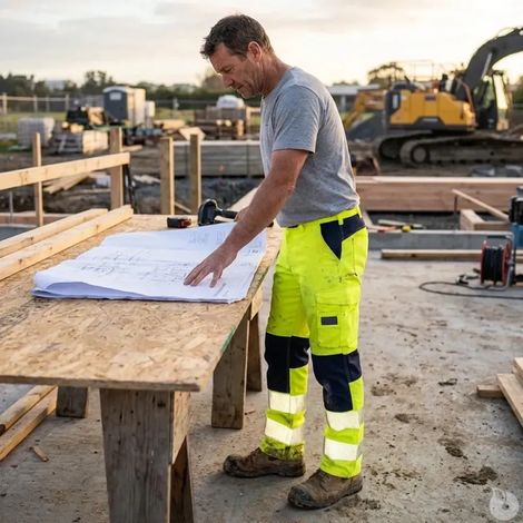 Pantalon de travail homme Hector Herock® jaune multi-poches (1/5)