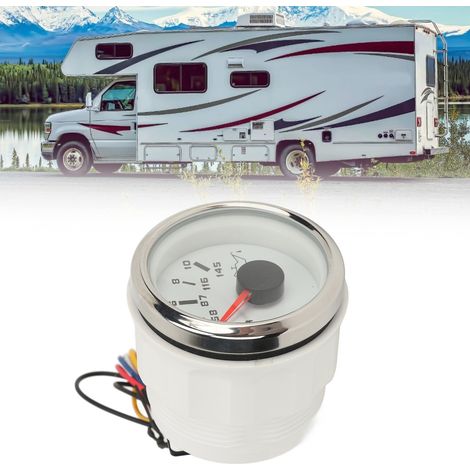 Manomètre de pression d'huile CAN bus DC9-32V 52MM 0-10Bar, cadran blanc avec couvercle argenté, convient aux camping-cars, yachts, bateaux de pêche et navires (Référence : CX6125). (1/5)