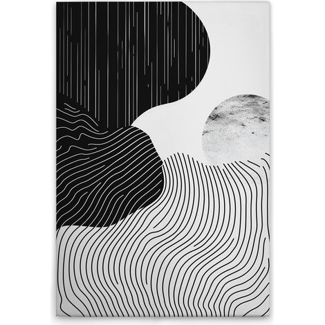 Leinwandbild Moderne Landschaften Schwarz Weiß M1-No.51813 - Kunstdruck auf Leinwand in Schwarz Grau - Wandbild 30 x 45 cm (1/5)