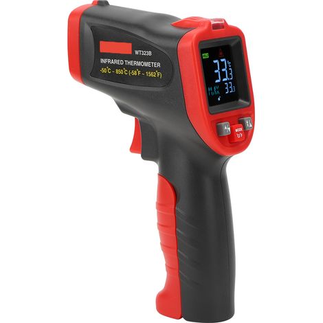 Thermomètre infrarouge portable industriel WT323B 50℃-850℃, testeur de température électronique portatif