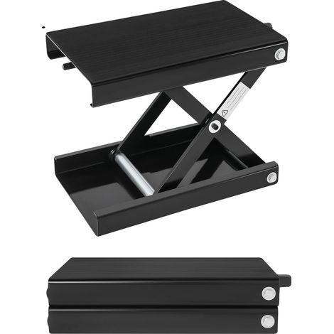 Table de levage pour moto, hauteur réglable, grande capacité de charge, noir (1/2)