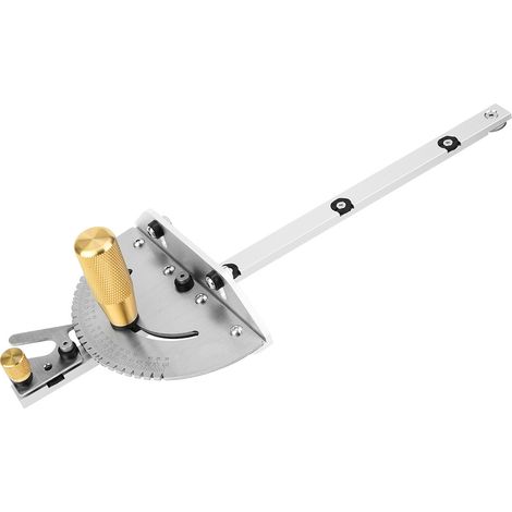 Guide d'onglet avec poignée en laiton, outil de menuiserie de haute précision pour scie circulaire, avec clé en 3 parties (1/5)