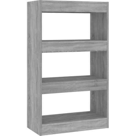 Book Cabinet/Room Divider Grey Sonoma 60x30x103 cm Engineered Wood vidaXL