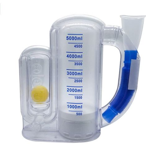 Appareil d'entraînement respiratoire Inhale Exerciser, 5000 ml, appareil de musculation pour la respiration.