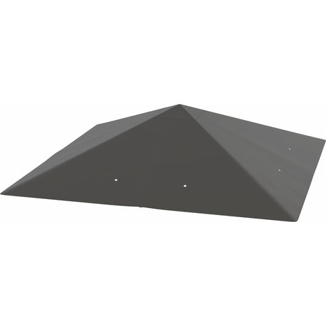 Tonnelle 3x3 m grise tissu Oxford 370 g/m² imperméable UPF 30+