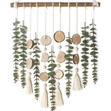 Décoration Murale - Style Bohème - 42x50cm - Blanc - Pour Salon Chambre Cuisine - Lot De 1 (1/5)