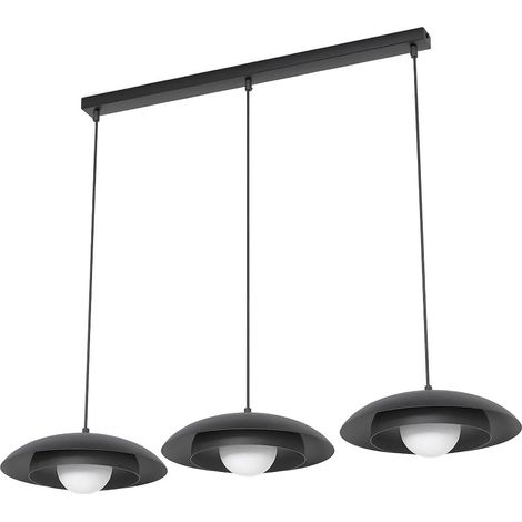 Lampadario SKIN nero doppio paralume 3xG9 8W Emibig (1/5)