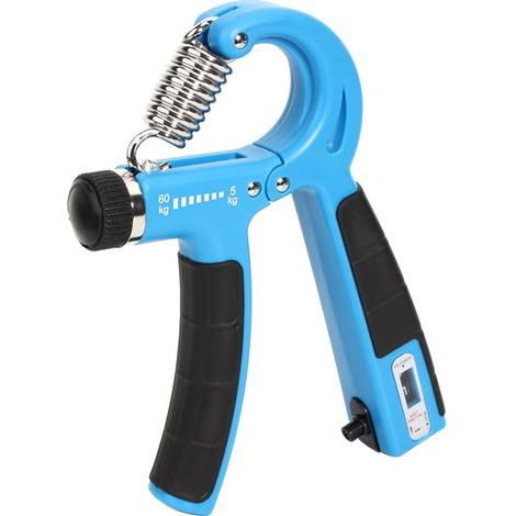 Griffkrafttrainer, tragbarer Fingerstrecker zur Muskelkräftigung und Verletzungsrehabilitation, blau/schwarz (1/5)