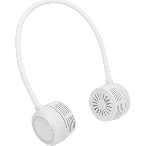 Nackenventilator – Tragbarer und praktischer Ventilator mit verdeckten Flügeln und 3 Geschwindigkeitsstufen (weiß) (1/5)