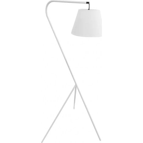 Lampadaire métal avec abat-jour blanc et trépied sur 3 pieds - SHINE M (1/5)
