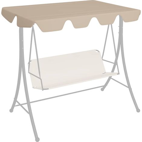 vidaXL Baldacchino per Dondolo Giardino Beige 188/168x145/110 cm (1/5)