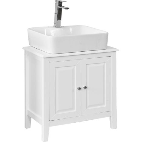 Armario para el Debajo del Lavado,2 Puertas,Blanco,L 60 x P 30 x H 62 cm FRG202-W SoBuy ES (1/5)