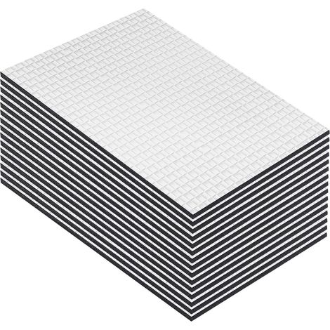 15 pièces isolation phonique voiture 250 x 180 mm épaisseur 5 mm Isolant thermique universelle Autocollants Imperméables Ignifuges (1/4)