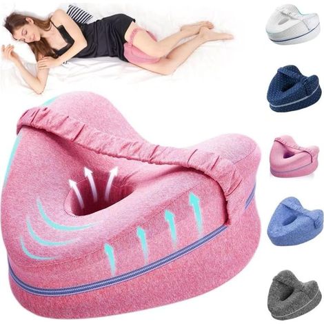 Beinkissen, Kniekissen für Seitenschläfer, Ausrichtungskissen für Seitenschläfer, Beinkissen zum Schlafen, Kniekissen zum Schlafen zur Linderung von Beinschmerzen, rosa (1/5)