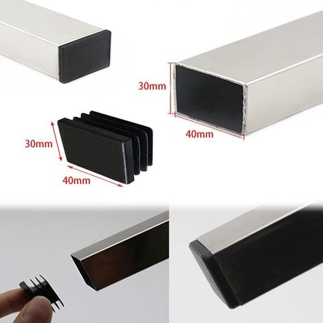 40 x 30 mm Lamellenstopfen, Zaunkanal-Einsätze für Rohrpfostenstühle und Möbel, 40 Stück (1/4)