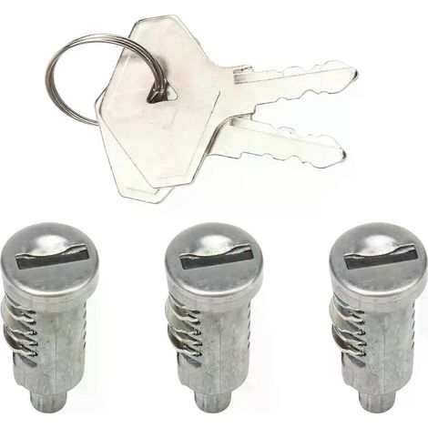 Türschlosszylinder vorne mit 2 Schlüsseln für Renault R4 (4L), R6, R12, R15 und R17 (1961–1992) 7700547887 7700553344-JXLGV (1/4)
