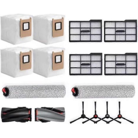 15-teiliges Set für den Eufy Omni E25/E28 Staubsauger: Ersatzteile für Hauptbürste, Rotationsbürste, Seitenbürste, Staubbeutel und Filter.