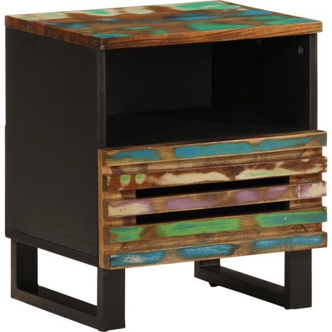 Maison Exclusive - Comodini 2pz 40x34x46 cm in Legno Massello di Recupero (1/5)