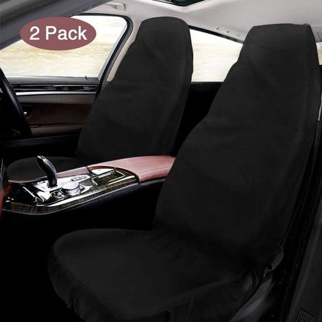 Housse de siège de voiture, 2 pièces imperméables en tissu Oxford Housses de siège de voiture Protection d'atelier universelle Siège avant Siège conducteur 130x55cm - RW (1/5)