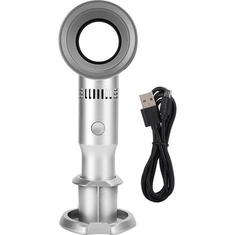 Wiederaufladbarer Mini-USB-Taschenventilator der 4. Generation für den Innen- und Außenbereich (Silber) (1/5)