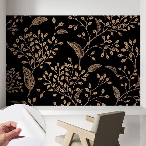 Papier peint adhésif autocollant pour salon chambre à coucher tendance et originale Élégance botanique 104x70 cm (1/5)