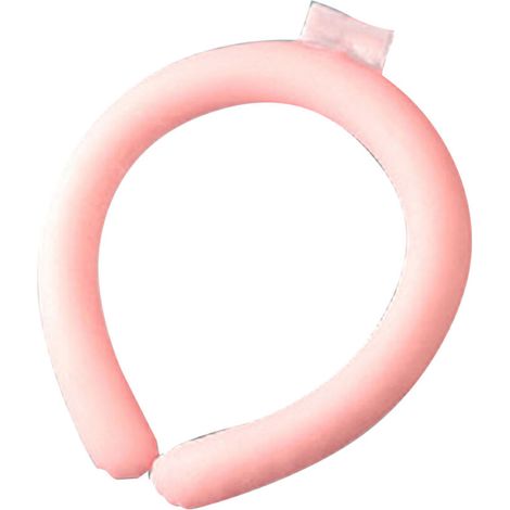 Tube Rafraîchissante Réutilisable pour le Cou - Bandeau Portable sans Main pour Été Extérieur Rose