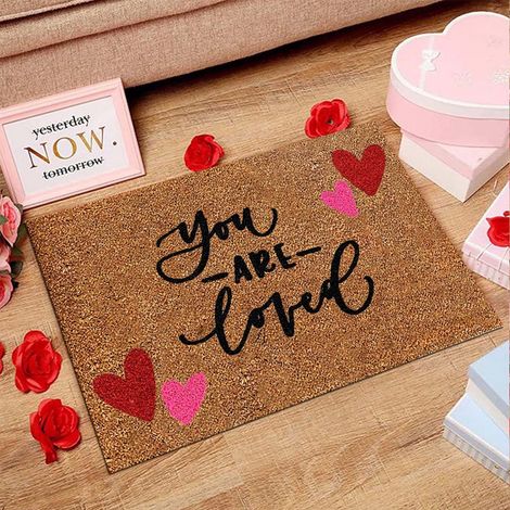 Tapis De Sol - 50 X 80 Cm - Pour Porte D'Entrée - Décoration Intérieure - Idée Cadeau Pour Saint-Valentin Noël Action De Grâce - 1 Pièce (1/2)