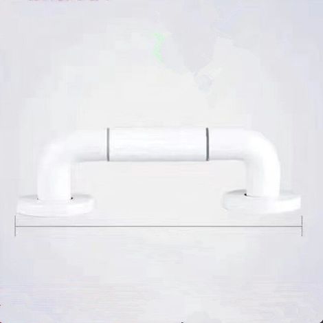 30CM blanc Barre D'appui WC, Barres D'appui de Salle de Bain avec Antidérapante, Poignée de Acier Inox, de Maintien Douche avec Cercles lumineux-avec Bride de Recouvrement (1/5)