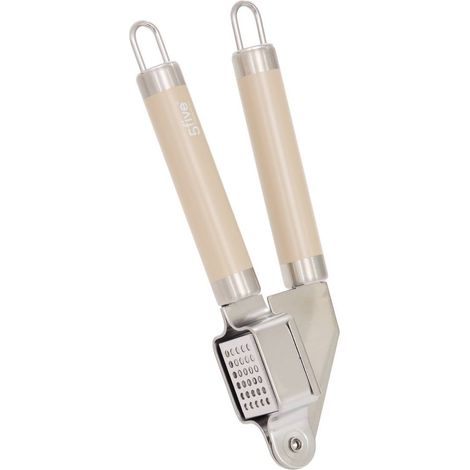 Prensa de ajos de acero inoxidable solstice h19,2cm beige - 5five (1/4)