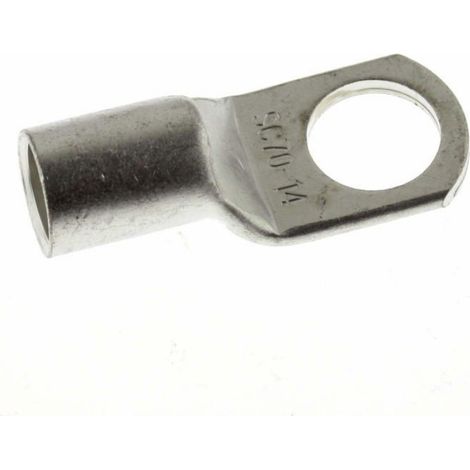 Cosse Tubulaire - 70 mm² - Trou M14 - Cuivre Étamé - 1 Pièce (1/2)