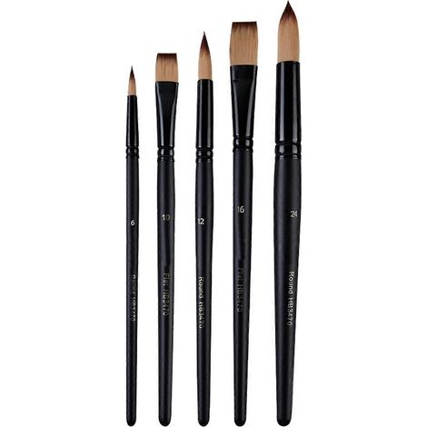 1 ensemble de pinceaux pour peinture acrylique, aquarelle, gouache et acrylique multicolores. (1/5)