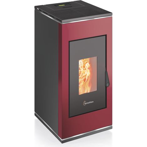 Stufa a pellet BIO SOFIA 9.0kW ERMETICA 5 stelle RED (1/3)