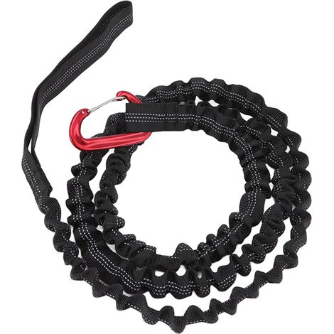 Corde de remorquage VTT, sangle de traction pour vélo, câble de tirage pour randonnée parent-enfant, noir, 1 pièce (1/5)