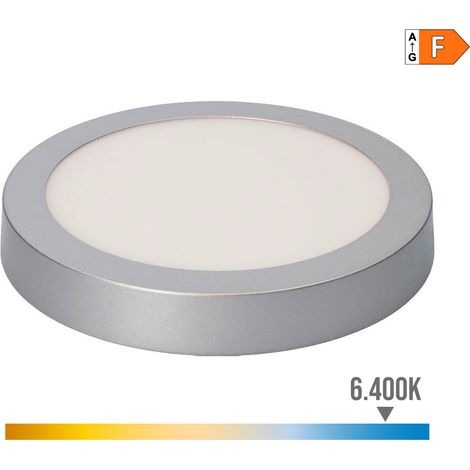 DOWNLIGHT LED SUPERFICIE REDONDO 20W 1500lm 6400K LUZ FRIA Ø22,5x4cm CROMADO EDM (1/4)