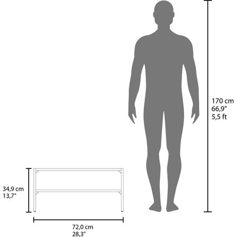 Estante apilable básico para zapatos, wengué (1/3)