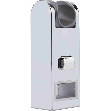 Barre de douche coulissante chromée ABS à hauteur réglable, support de pommeau de douche 30 x 15 mm (1/5)