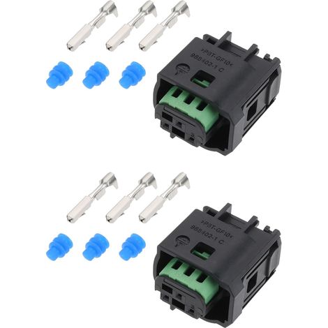 Lot de 2 Connecteurs de Pédale de Capteur de Radar Automobile Étanches à 3 Broches 968402-1 966601 Compatible avec Compatible avec Compatible avec (1/5)