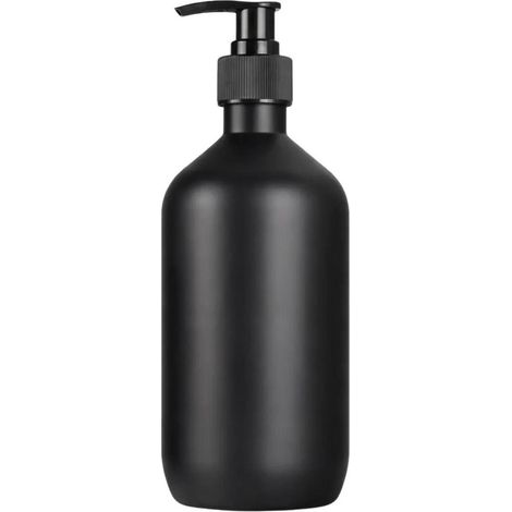Seifenspender, 300 ml, mattschwarze Flasche mit Pumpe, geeignet für Küche oder Badezimmer.