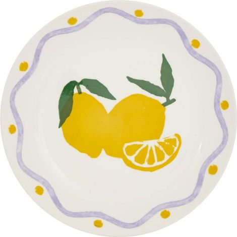 Lot de 6 Assiettes à Dessert "Citron" 19cm Multicolore (1/4)