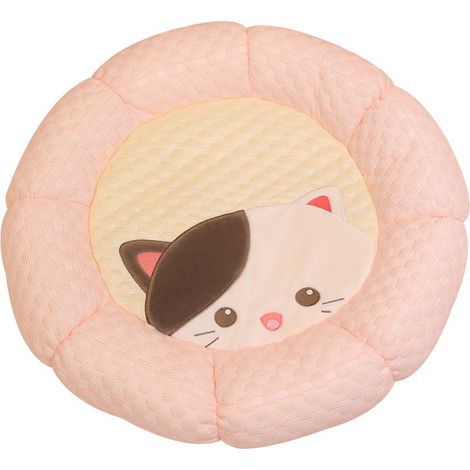 Coussin fleuri mignon ING, tapis de sol, grand coussin de chaise en polyester, convient pour le bureau, le salon, le lit (40 x 40 cm), rose (1/2)