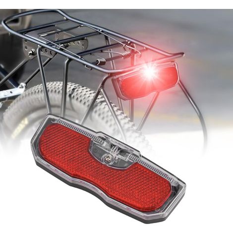 Fanale posteriore per bicicletta in ABS, catarifrangente posteriore, luce di segnalazione universale per mountain bike, batteria non inclusa, fanale posteriore in acrilico per ciclismo. (1/5)