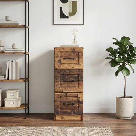 vidaXL Mobile con Cassetti Legno antico 33 x 34,5 x 87 cm (1/5)