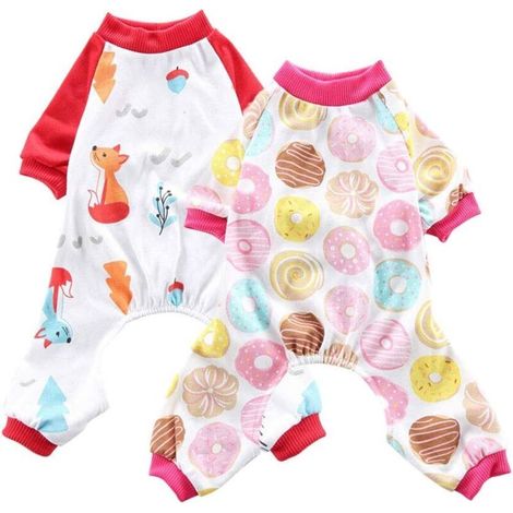 Lot de 2 pyjamas pour chien (XS)