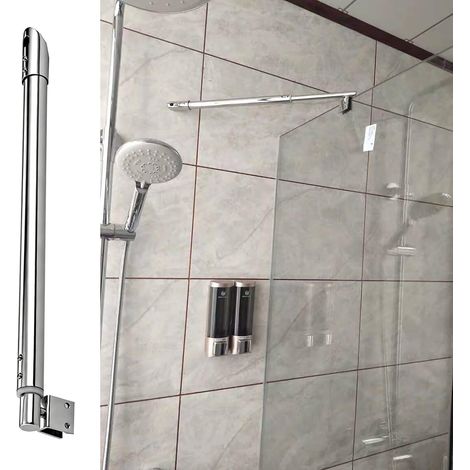 Barre de support murale inclinée pour paroi douche en verre, bras (1/5)
