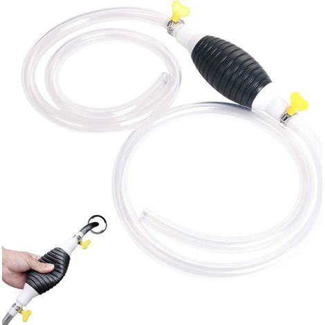 1 Pompe Manuelle, Tuyau 2m, Transfert Liquide, Essence, Eau, Portable