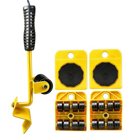 Ensemble de 5 patins déménagement en ABS haute qualité pour déplacer (1/5)
