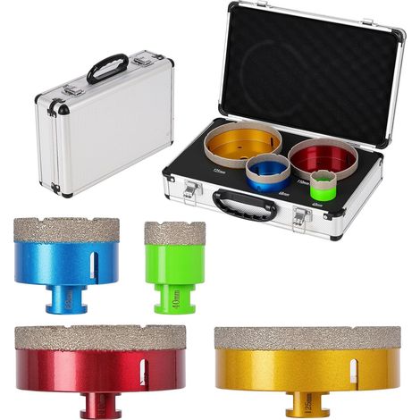 Foret Diamant Carrelage Set 40/68/110/125 mm Kit de Trépan (1/5)